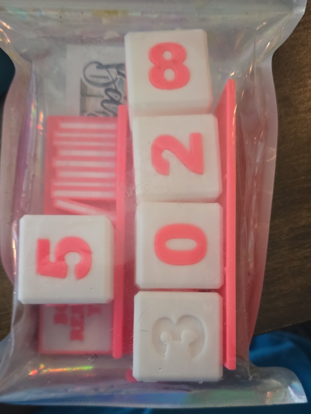Pink and White Book Counter Display